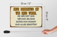 Holzschild Spruch 30x20cm Eine Beziehung wie eine Wiese