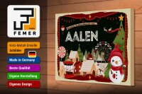 Holzschild Weihnachten Grüße AALEN Geschenk 30x20cm