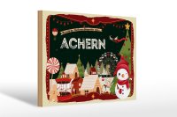 Holzschild Weihnachten Grüße ACHERN Geschenk 30x20cm