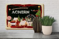 Holzschild Weihnachten Grüße ACHERN Geschenk 30x20cm