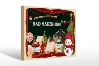 Holzschild Weihnachten Grüße aus BAD HARZBURG...