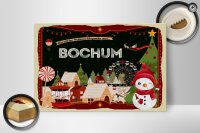 Holzschild Weihnachten Grüße aus BOCHUM Geschenk 30x20cm