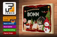 Holzschild Weihnachten Grüße aus BONN Geschenk 30x20cm