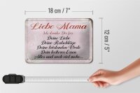 Blechschild Spruch 18x12cm liebe Mama ich danke dir Liebe