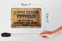 Blechschild Hinweis 18x12cm bitte nicht füttern Danke