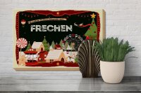 Holzschild Weihnachten Grüße aus FRECHEN Geschenk 30x20cm