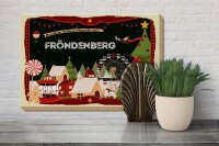 Holzschild Weihnachten Grüße FRÖNDENBERG Geschenk 30x20cm