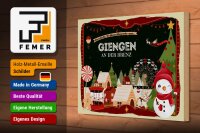 Holzschild Weihnachten Grüße GIENGEN AN DER BRENZ 30x20cm