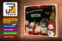Holzschild Weihnachten Grüße aus GOCH Geschenk 30x20cm