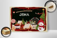 Holzschild Weihnachten Grüße JENA Geschenk FEST 30x20cm