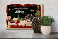 Holzschild Weihnachten Grüße JENA Geschenk FEST 30x20cm