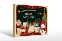 Holzschild Weihnachten Grüße aus KAMP-LINTFORT Fest 30x20cm