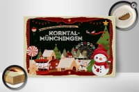Holzschild Weihnachten Grüße KORNTAL-MÜNCHINGEN Fest 30x20cm
