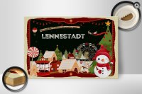 Holzschild Weihnachten Grüße LENNESTADT Fest 30x20cm