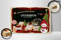 Holzschild Weihnachten Grüße LEUTKIRCH IM ALLGAU Fest 30x20cm