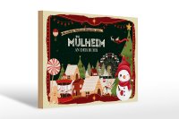 Holzschild Weihnachten Grüße MÜLHEIM AN...