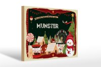 Holzschild Weihnachten Grüße aus MUNSTER...