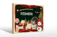 Holzschild Weihnachten Grüße aus REINBEK...