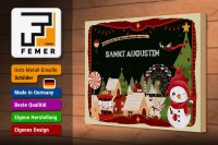 Holzschild Weihnachten Grüße aus SANKT AUGUSTIN Geschenk 30x20cm