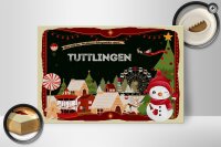 Holzschild Weihnachten Grüße TUTTLINGEN Geschenk 30x20cm