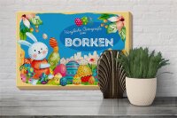 Holzschild Ostern Ostergrüße 30x20cm BORKEN Geschenk Deko