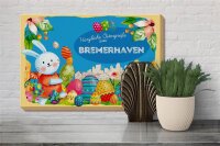 Holzschild Ostern Ostergrüße 30x20cm BREMERHAVEN Geschenk