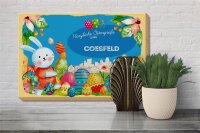 Holzschild Ostern Ostergrüße 30x20cm COESFELD Geschenk Deko