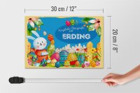 Holzschild Ostern Ostergrüße 30x20cm ERDING Geschenk Deko