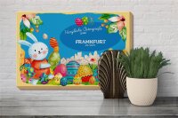 Holzschild Ostern Ostergrüße 30x20cm FRANKFURT AM MAIN Geschenk Deko