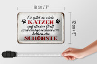 Blechschild Spruch 18x12cm wir haben die schönste Katze