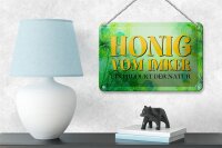 Blechschild Spruch 18x12cm Honig Imker Produkt der Natur