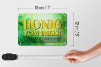 Blechschild Spruch 18x12cm Honig Imker Produkt der Natur