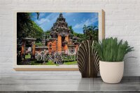 Holzschild Reise 30x20cm Bali DENPASAR Tempel Geschenk