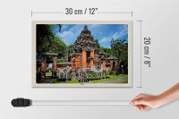 Holzschild Reise 30x20cm Bali DENPASAR Tempel Geschenk