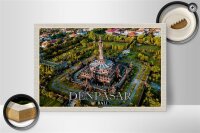 Holzschild Reise 30x20cm DENPASAR Bali Tempel Architektur