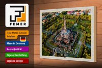 Holzschild Reise 30x20cm DENPASAR Bali Tempel Architektur