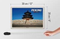 Holzschild Reise 30x20cm Peking China Himmelstempel Geschenk