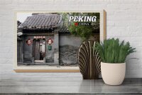 Holzschild Reise 30x20cm Peking China Hutong Geschenk