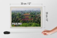 Holzschild Reise 30x20cm Peking China Jingshan Park