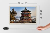 Holzschild Reise 30x20cm Peking China Kaiserlicher Sommerpalast