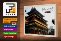 Holzschild Reise 30x20cm Peking China Lama Tempel Geschenk
