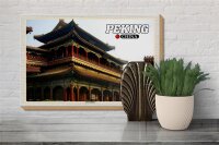 Holzschild Reise 30x20cm Peking China Lama Tempel Geschenk