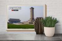 Holzschild Reise 30x20cm Peking China Platz Himmlischen Friedens