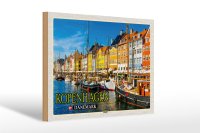 Holzschild Reise 30x20cm Kopenhagen Dänemark...
