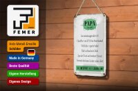 Blechschild Spruch 12x18cm Papa GmbH 24/7 lebenslang