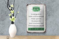 Blechschild Spruch 12x18cm Papa GmbH 24/7 lebenslang