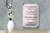 Blechschild Spruch 12x18cm Angst Erfahrung Zweifel Herz