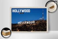Holzschild Reise 30x20cm Hollywood USA Hollywood Hills