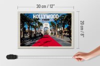 Holzschild Reise 30x20cm Hollywood USA Universal Studios