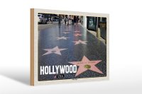 Holzschild Reise 30x20cm Hollywood USA Walk of Fame